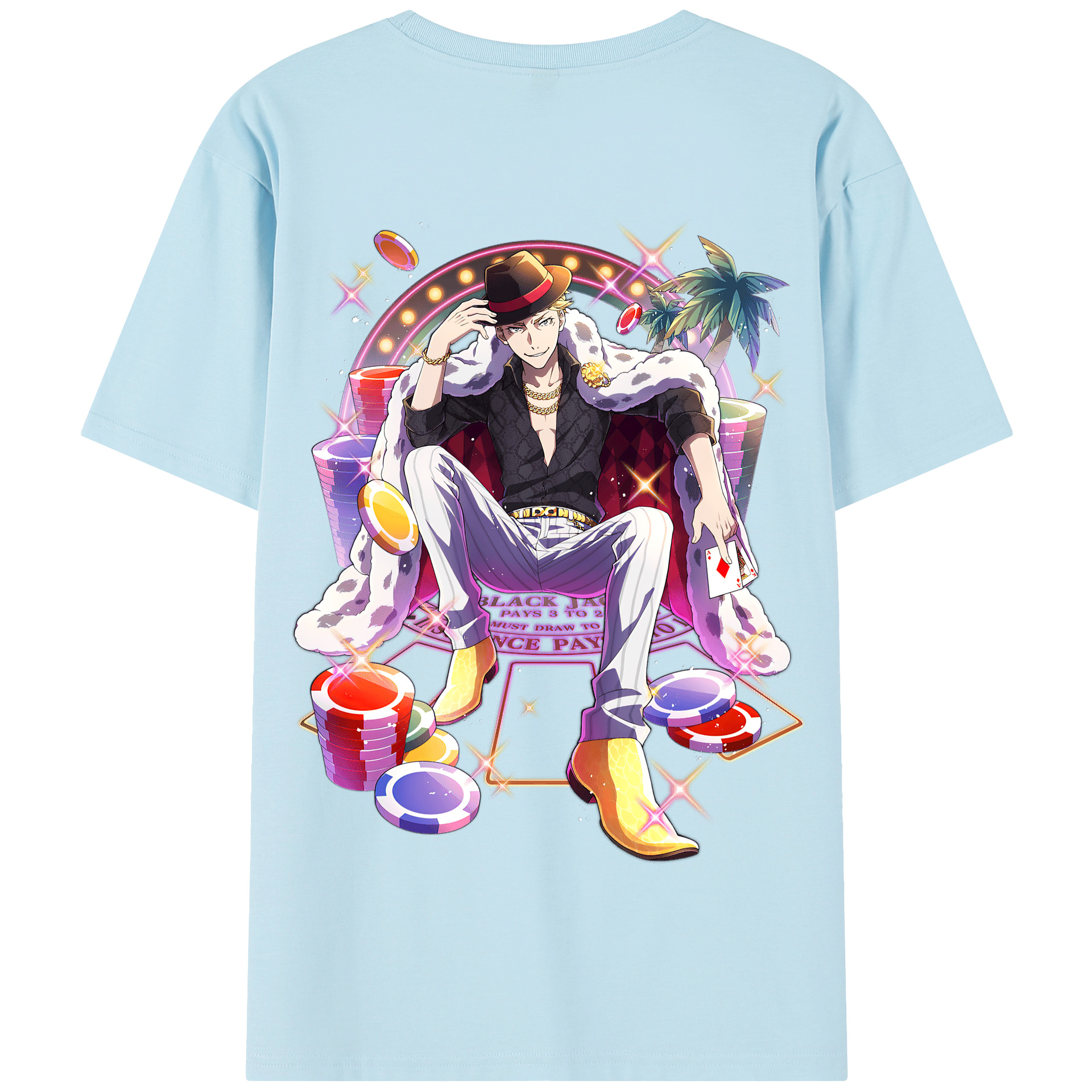 （画像用） 文豪ストレイドッグス Bungo Stray Dogs 綿100％半袖Tシャツ（背面プリント）